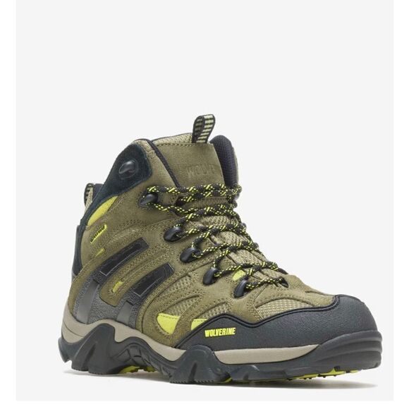 Wolverine Wilderness Mens Hiking Boots Shoes Waterproof W880232 Green Size 7.5 - Picture 1 of 6